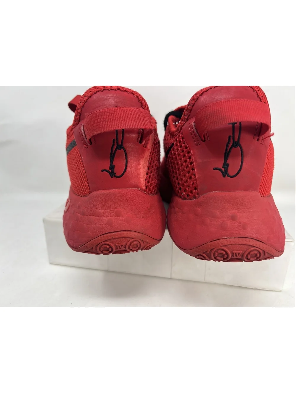 New Nike By You PG 4 iD Red Black CQ7339 991 Men's Size 6 US Women's 7.5